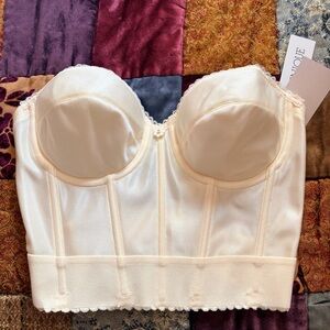 Dominique Noemi strapless Bustier in Ivory Cream